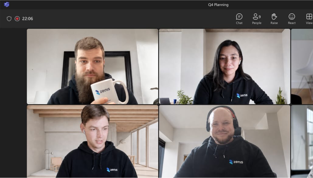 ZenIS team on a video call